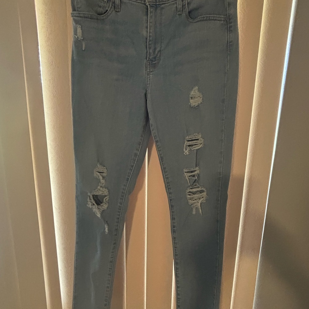 Levi's Blue High Rise Distressed Jeans